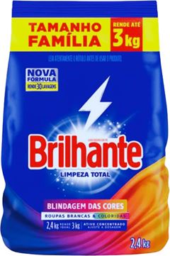 Sabao Em Po Brilhante Limpeza Total Sachet 2,4kg