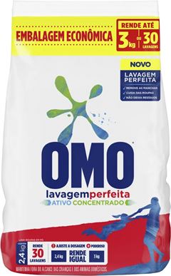 Sabao Em Po Omo Lavagem Perfeita Sachet 2,4kg