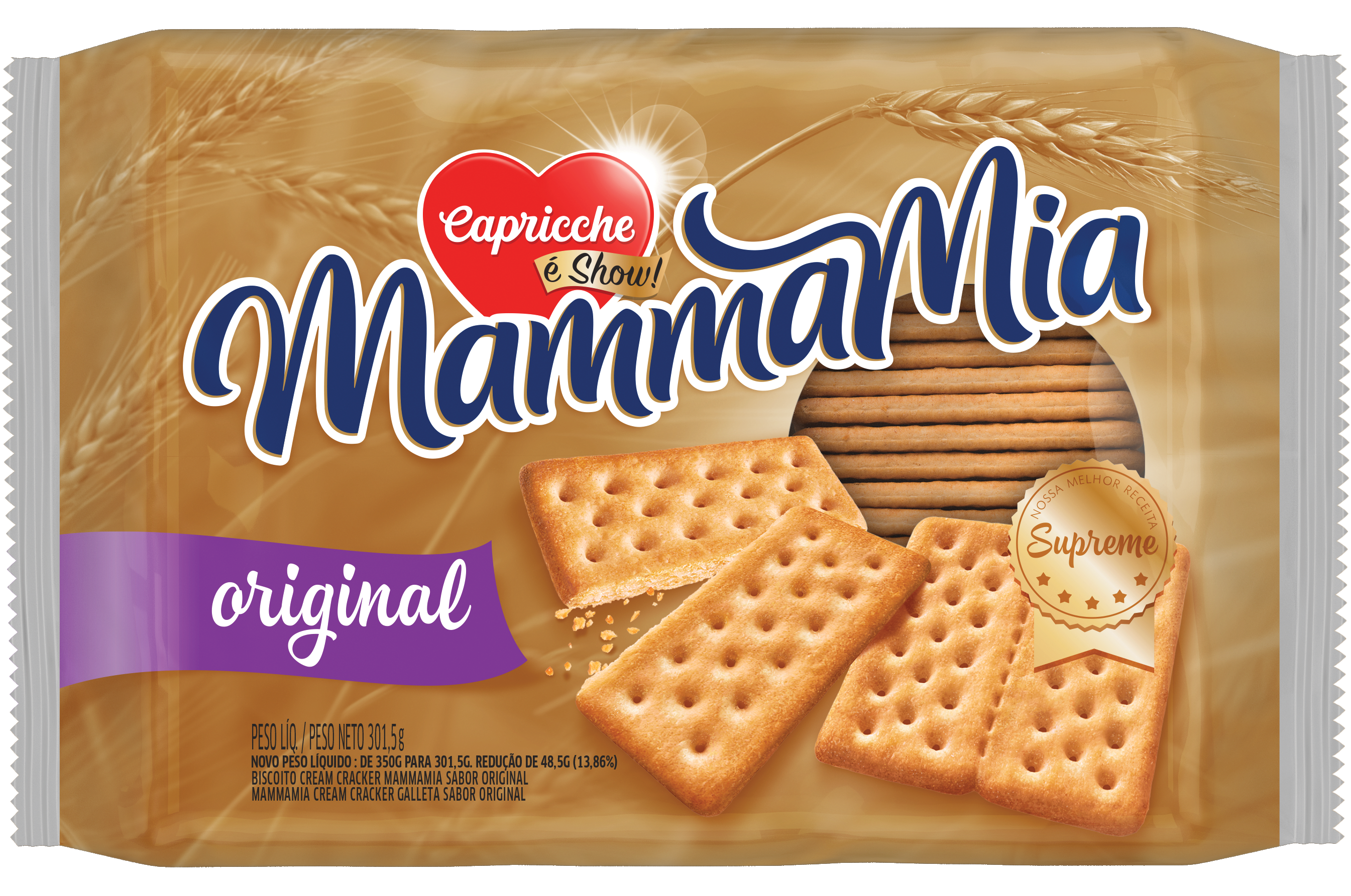 Biscoito Capricche Mammamia Original 301,5g