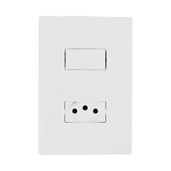 Interruptor Com Tomada Ilumi 3 Pinos 10a Branco 250v