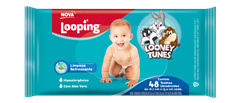 Toalha Umedecida Looping Looney Tunes 48un