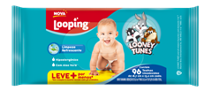 Toalha Umedecida Looping Looney Tunes 96un Lv+ Pg-