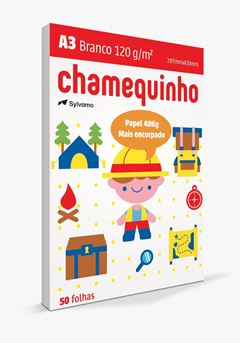Papel A3 Chamequinho Branco 120g 50fls