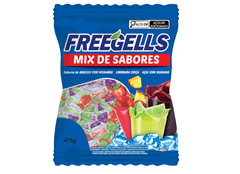 Bala Freegells Mix Sabores Azul 475g