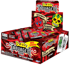Chicle Buzzy Tribal Tatto Tutti Frutti 360g