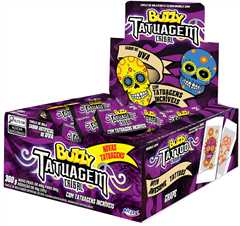 Chicle Buzzy Tribal Tatto Uva 360g