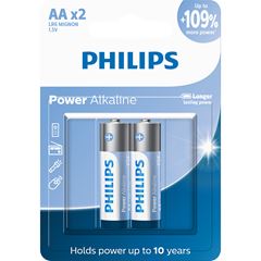 Pilha Philips Alcalina Aa Media Lr6p2b 2un