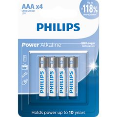Pilha Philips Alcalina Aaa Pequena Lr03p4b 4un