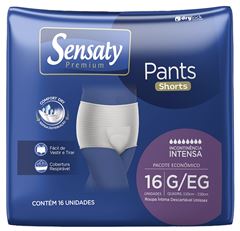 Fralda Geriatrica Sensaty Pants Economica Gd/Eg 16un