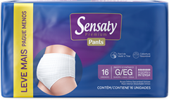 Fralda Geriatrica Sensaty Pants Economica Gd/Eg 16un