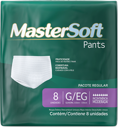 Fralda Geriatrica Mastersoft Pants Regular G/Eg 08un