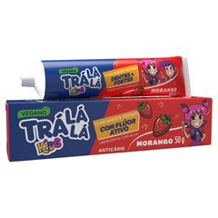 Creme Dental Infantil Tra La La Com Fluor Morango 50g