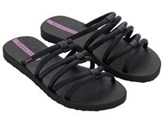 Sandalia Ipanema Diversa Slide Fem Adulto Preto/Lilas