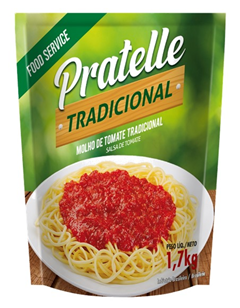 Molho De Tomate Pratelle Tradicional Sachet 1,7kg