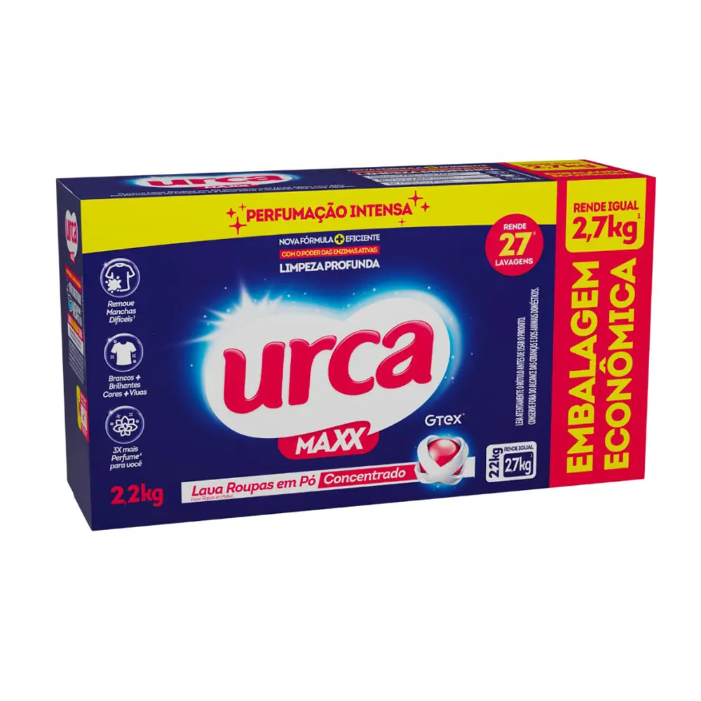 Sabao Em Po Urca Max Limpeza Profunda Caixa 2,2kg