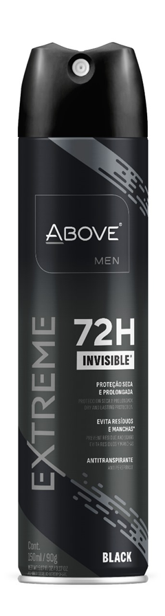 Desodorante Aerossol Above Men Extreme Black 150ml