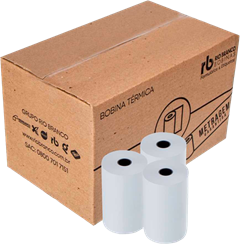 Bobina Pdv Rio Branco 80mmx40m Termica Branco