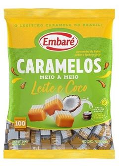 Bala Embare Caramelo Meio A Meio Leite/Coco 660g