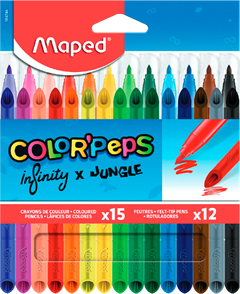 Lapis De Cor Maped Colorpeps Infinity 15 Cor + Canet 12 Cor