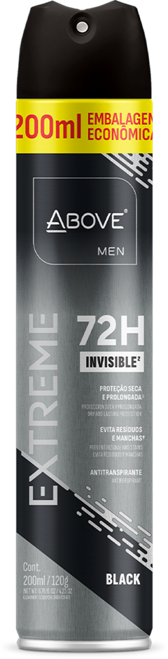 Desodorante Aerossol Above Men Extreme Black 200ml