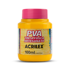 Tinta Artesanato Acrilex 100ml Amarelo Ouro Fosca