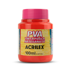 Tinta Artesanato Acrilex 100ml Vermelho Fogo Fosca