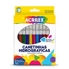 Canetinha Hidrografica Acrilex 12 Cores