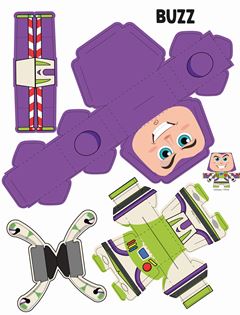 Paper Toys Animativa Pixar Com 3 Cartoes Sortidos