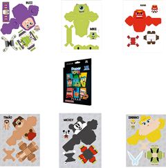 Paper Toys Animativa Pixar Com 3 Cartoes Sortidos