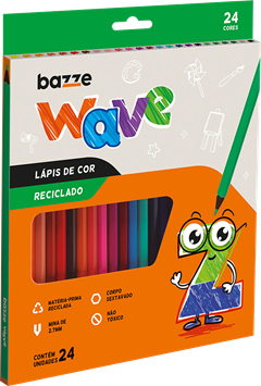 Lapis De Cor Bazze Sextavado 24 Cores