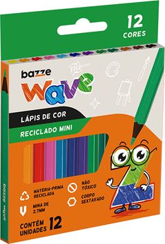 Lapis De Cor Bazze 12 Cores Mini