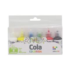 Cola Colorida Leonora 6 Cores 20g