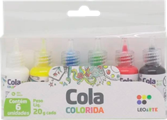 Cola Colorida Leonora 6 Cores 20g