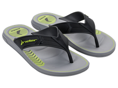 Sandalia Rider Start Masc Adulto Cinza/Preto/Verde