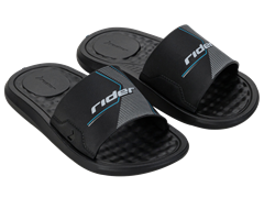 Sandalia Rider Step Slide Masc Infantil Preto/Cinza/Branco