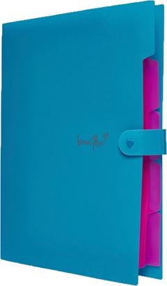 Pasta Sanfonada Polibras 5 Divisas A4 Neon Sortido