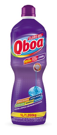 Limpador Qboa Cloro Gel Lavanda 1l