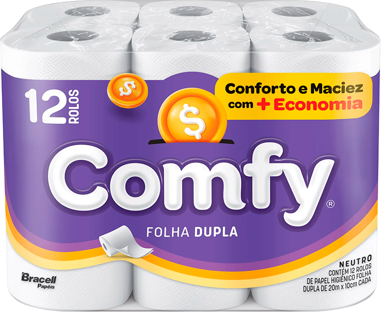 Papel Higienico Comfy Folha Dupla 20m 6x12