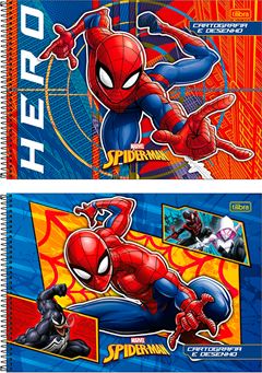 Caderno Tilibra Cartografia Spiderman Cd Esp Sem Seda 80fls
