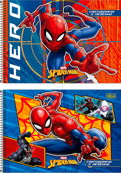 Caderno Tilibra Cartografia Spiderman Cd Esp Sem Seda 80fls