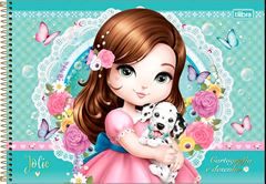 Caderno Tilibra Cartografia Jolie Cd Esp Sem Seda 80fls