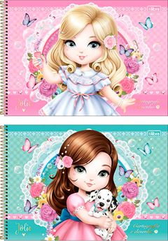 Caderno Tilibra Cartografia Jolie Cd Esp Sem Seda 80fls