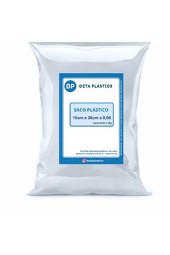 Saco Plastico Beta Transparente 500g 15x30
