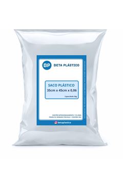 Saco Plastico Beta Transparente 5kg 35x45