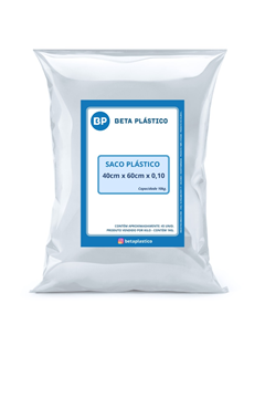 Saco Plastico Beta Transparente 10kg 40x60