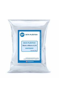 Saco Plastico Beta Transparente 30kg 50x80