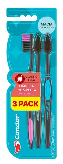 Escova Dental Condor Classic Macia 3un