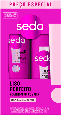 Kit Seda Liso Perfeito Shampoo 300ml + Condicionador 190ml