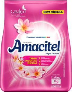 Sabao Em Po Amacitel Alegres Encanto Sachet 1,6kg