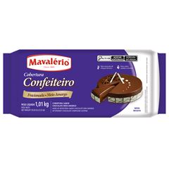 Cobertura Mavalerio Confeiteiro Chocolate Meio Amargo 1,01kg